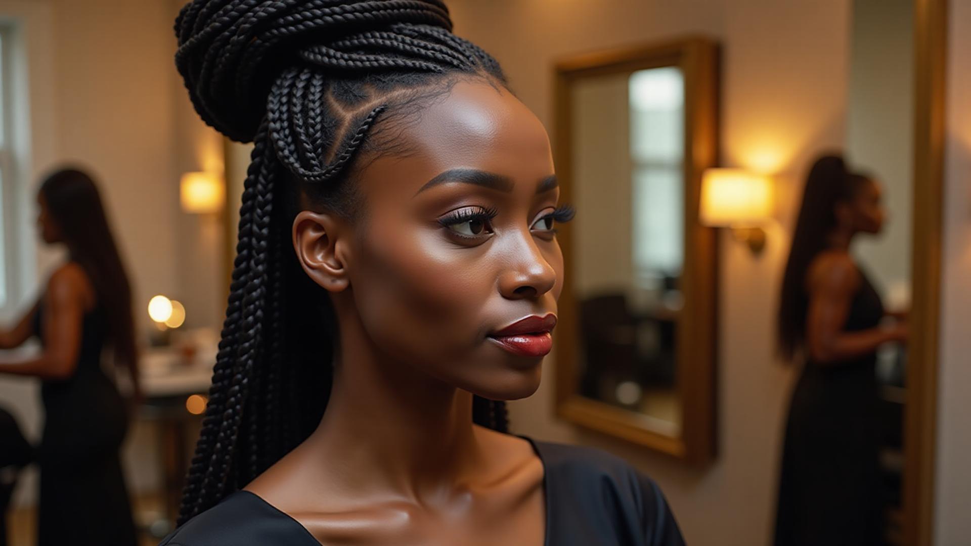 Beautiful afro hair styling